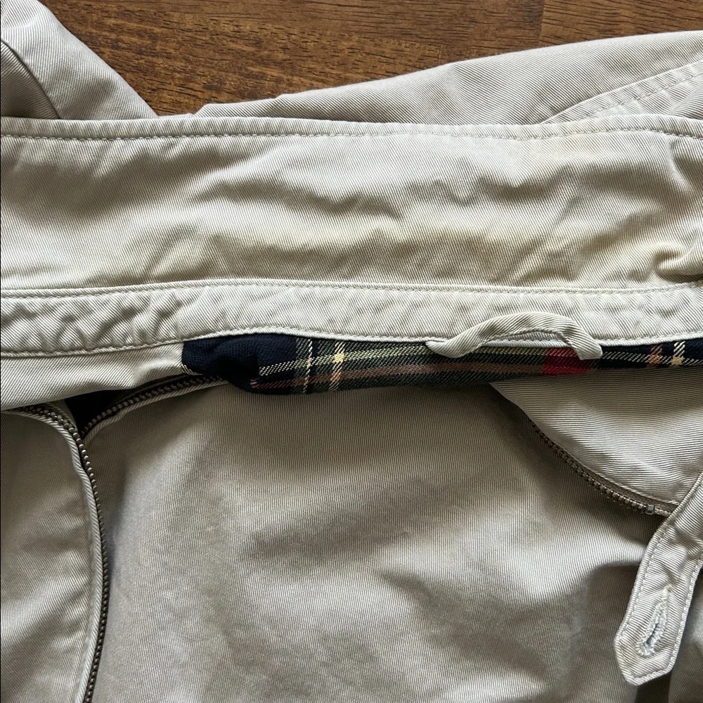 Polo Ralph Lauren Khaki Jacket Men’s 2XL Zip-Up Preppy Casual Plaid Lining​​​​